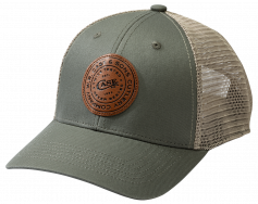 CASE XX Knives Tested XX Leather Patch Green Tan Hat 41255 Ball Cap
