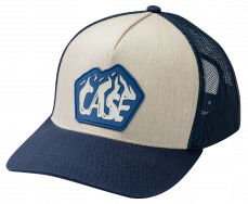 CASE XX Knives Heathered Twill & Navy Blue Mesh Adjustable Hat 41258 Ball Cap