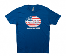 CASE XX Knives Royal Blue Cotton Case XX U.S. Flag Oval 41265 XX-Large T-Shirt
