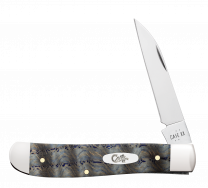 Case xx Knives Mini Trapper Blue Curly Oak Wood 47491 Stainless Pocket Knife