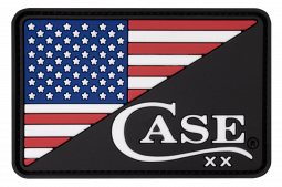 CASE XX Knives Black Rubber U.S. Flag & Case XX Logo 50325 Patch