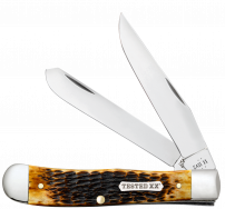 Case XX Copperlock Jig Burnt Amber Bone 51392 Carbon Steel Pocket