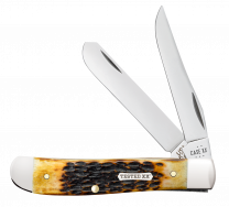 Case XX Muskrat Jig Burnt Amber Bone 51395 Carbon Steel Pocket