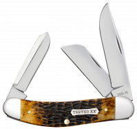 Case xx Knives Sowbelly Stockman Jig Burnt Amber Bone 51393 Carbon Steel Knife