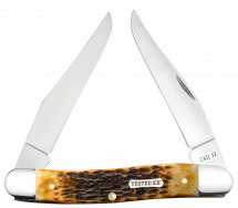 Case xx Knives Muskrat Jig Burnt Amber Bone 51395 Carbon Steel Pocket Knife