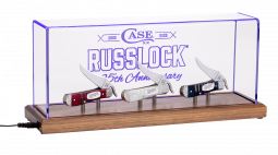 Case xx Knives Russlock 25th Anniversary 3-Knife Set 52022 w/Illuminated Display