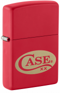 Case XX Red Matte & Bronze Zippo Windproof Lighter