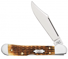 Case xx Knives Mini Copperlock Jigged Antique Bone 52849 Stainless Pocket Knife