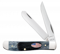 Case xx Knives Mini Trapper Stars Stripes Gray Bone 53066 Stainless Knife