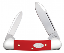 Case XX Knives Butterbean 56985 White SparXX Red Delrin Stainless Pocket Knife