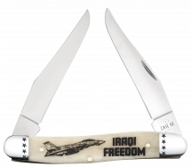 Case xx Knives Muskrat Iraqi Freedom Natural Bone 58494 Stainless Pocket Knife