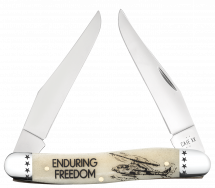 Case xx Knives Muskrat Enduring Freedom Natural Bone 58495 Stainless Pocket Knife
