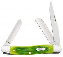 Case XX Knives Medium Stockman 61041 Lime Green Bone Stainless Pocket Knife