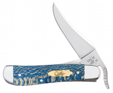 Case xx Knives Russlock Smooth Blue Sycamore Wood 63734 Stainless Pocket Knife