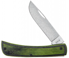 Case xx Knives Sod Buster Jr 66383 Green Black Laminate Wood S35VN Pocket Knife