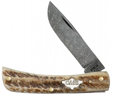 Case xx Knives Sodbuster Jr 77461 Damascus Vintage Bone 1/1400 Pocket Knife