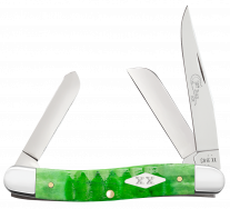 Case xx Knives Medium Stockman 1st Run Gator Bright Green Bone 81442 1/250 Knife