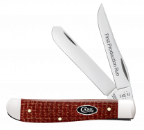 Case xx Knives Mini Trapper 1st Run Red Micarta 82271 Carbon Steel 1/250 Knife