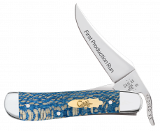 Case xx Knives Russlock 1st Run Blue Sycamore 93734 Stainless 1/250 Pocket Knife