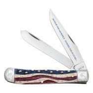 Case xx Trapper Medal of Honor Star Spangled Bone Stainless Pocket Knife