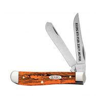 Case xx Mini Trapper Contractor Gift Orange Synthetic Stainless Pocket Knife