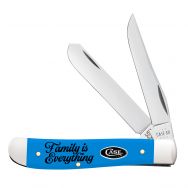 Case xx Mini Trapper Family is Everything Light Blue Synthetic Stainless Knife
