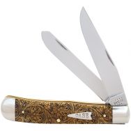 Case xx Knives Trapper Western Scroll Antique Bone AWTC54WT Pocket Knife