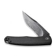 Civivi Knives Mini Sandbar Liner Lock C20011-DS1 Damascus Black Micarta