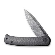 Civivi Knives Caetus Liner Lock C21025C-DS1 Carbon Fiber Damascus Pocket Knife