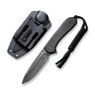 Civivi Knives Elementum Fixed Blade Knife C2105-DS1 Damascus Black Ebony Wood