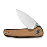 Civivi Knives Mini Shakan Button Lock C20052F-3 Brown Aluminum Nitro-V Knife