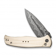 Civivi Incindie Button Lock C23053-DS1 White G10 Damascus Steel Knife