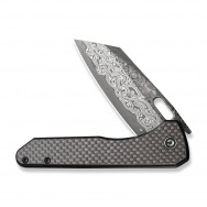 Civivi Nugz Liner Lock C23060-DS1 Black Carbon Fiber Damascus Steel Knife