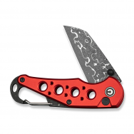 Civivi Knives Pragma Button Lock C23062B-DS1 Red Aluminum Damascus Steel Knife