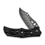 Civivi Knives Biophase C23083-DS1 Black Aluminum Damascus Steel Knife
