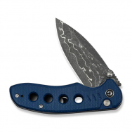 Civivi Knives Triptych C23085B-DS1 Blue Canvas Micarta Damascus Steel Knife