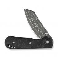 Civivi Knives Crabby Liner Lock C24055-DS1 Carbon Fiber Damascus Steel Knife