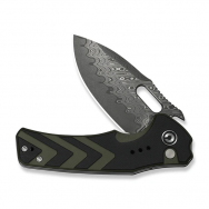 Civivi Knives Vexron C24066-DS1 Black & Green G10 Damascus Steel Knife