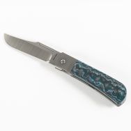 Jack Wolf Knives The Benny Frame Lock Arctic Storm Fat Carbon S90V Steel Knife