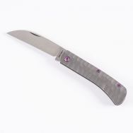 Jack Wolf Knives Venom Jack Trapper Dark Blasted Rock Titanium S90V Steel Knife