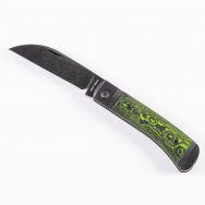 Jack Wolf Knives Venom Jack Trapper Toxic Green CamoCarbon S90V Stainless Knife