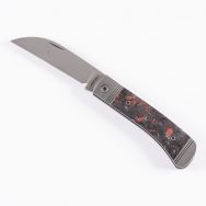Jack Wolf Knives Venom Jack Trapper Red Dark Matter Fat Carbon S90V Steel Knife
