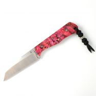 Jack Wolf Knives Collusion Fixed Blade Red Abalone S90V Stainless Knife