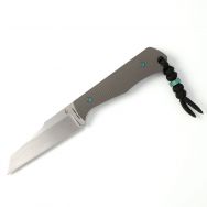 Jack Wolf Knives Collusion Fixed Blade Striped Titanium S90V Stainless Knife