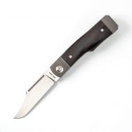 Jack Wolf Knives Gunslinger Ebony Wood S90V Stainless Steel Pocket Knife