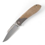 Jack Wolf Knives Scuffle Green Micarta S90V Stainless Steel Pocket Knife