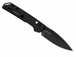 Kershaw Knives Mini Iridium Duralock 2051BLK Black Aluminum D2 Steel Knife