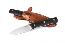 LionSteel Knives B35 GBK Bushcraft Fixed Blade Knife Sleipner Steel Black G10