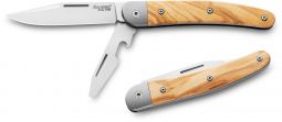 LionSteel Knives Jack JK2 UL M390 Stainless Steel/Titanium/Olive Wood