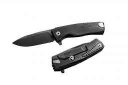LionSteel Knives ROK Frame Lock ROK A BB Black M390 Stainless Black Aluminum